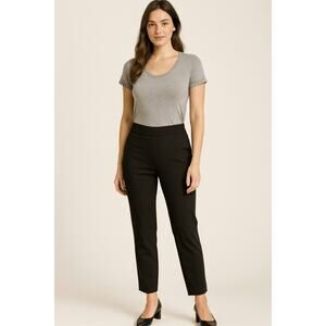 Express sz 4 black cropped back seam proffesional dress work pants EUC cuffed